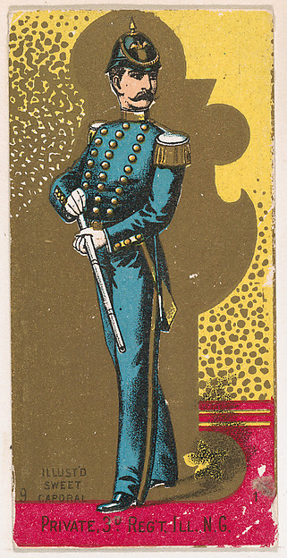 Private, 3rd Regiment, Illinois, National Guard, from the Military Series (N224) issued by Kinney Tobacco Company to promote Sweet Caporal Cigarettes