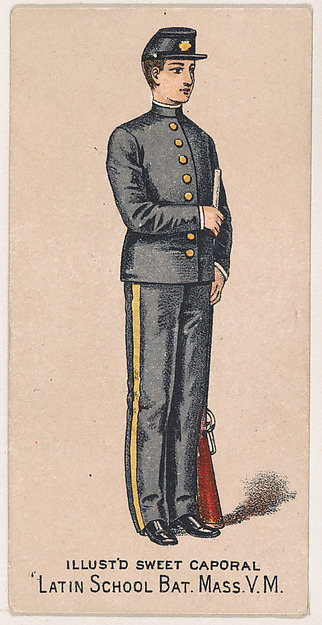 Latin School Bat., Massachusetts, V.M., from the Military Series (N224) issued by Kinney Tobacco Company to promote Sweet Caporal Cigarettes