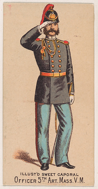 Officer, 5th Artillery, Massachusetts, V.M., from the Military Series (N224) issued by Kinney Tobacco Company to promote Sweet Caporal Cigarettes by Kinney Brothers Tobacco Company, The Metropolitan Museum of Art