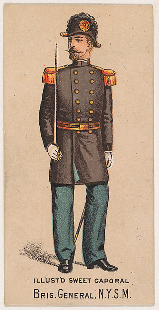 Brigadier General, N.Y.S.M., from the Military Series (N224) issued by Kinney Tobacco Company to promote Sweet Caporal Cigarettes