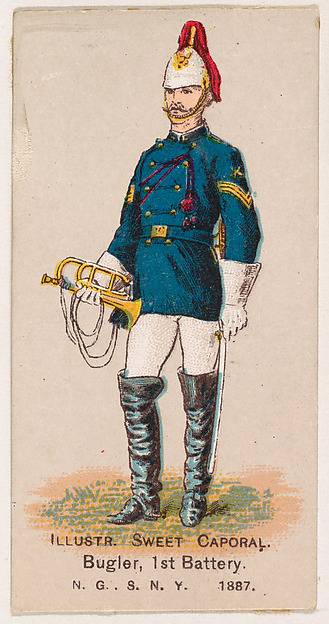 Bugler, 1st Battery, National Guard of the State of New York, from the Military Series (N224) issued by Kinney Tobacco Company to promote Sweet Caporal Cigarettes