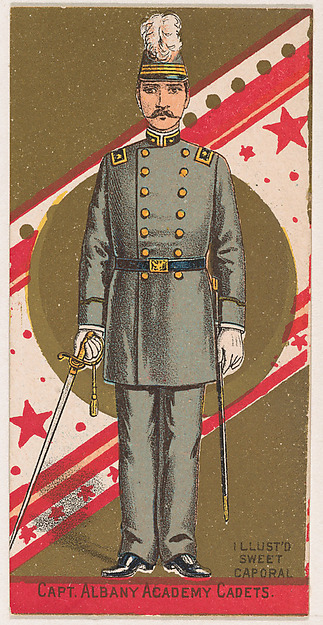 Captain, Albany, Academy Cadets, New York, from the Military Series (N224) issued by Kinney Tobacco Company to promote Sweet Caporal Cigarettes
