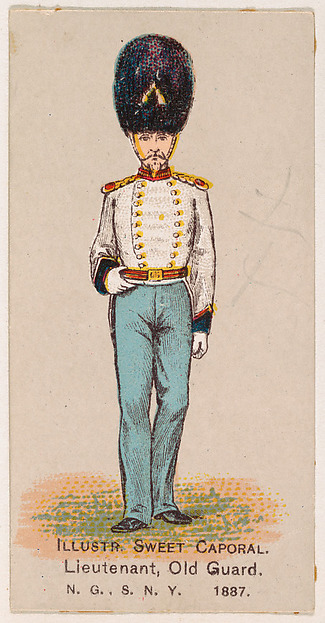 Lieutenant, Old Guard, National Guard of the State of New York, 1887, from the Military Series (N224) issued by Kinney Tobacco Company to promote Sweet Caporal Cigarettes
