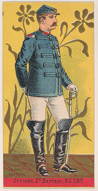 Officer, 2nd Battery, National Guard of the State of New York, from the Military Series (N224) issued by Kinney Tobacco Company to promote Sweet Caporal Cigarettes