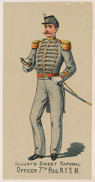 Officer, 7th Regiment, New York State Militia, from the Military Series (N224) issued by Kinney Tobacco Company to promote Sweet Caporal Cigarettes by Kinney Brothers Tobacco Company, The Metropolitan Museum of Art