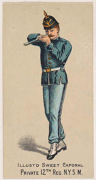 Private, 12th Regiment, New York State Militia, from the Military Series (N224) issued by Kinney Tobacco Company to promote Sweet Caporal Cigarettes