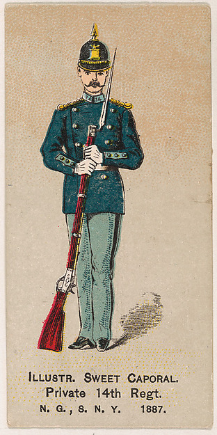Private, 14th Regiment, National Guard of the State of New York, from the Military Series (N224) issued by Kinney Tobacco Company to promote Sweet Caporal Cigarettes
