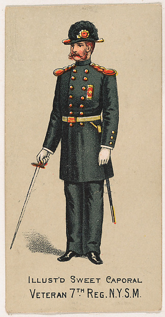 Veteran, 7th Regiment, New York State Militia, from the Military Series (N224) issued by Kinney Tobacco Company to promote Sweet Caporal Cigarettes