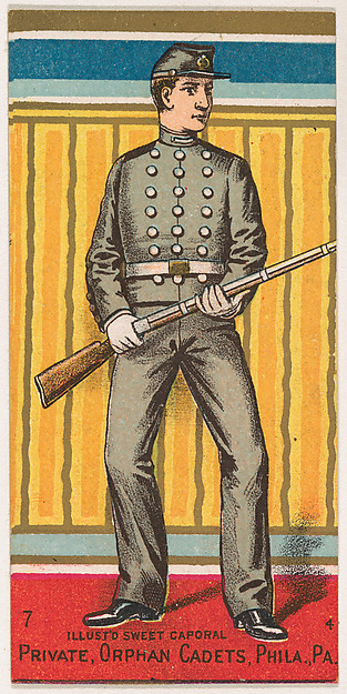 Private, Orphan Cadets, Philadelphia, Pennsylvania, from the Military Series (N224) issued by Kinney Tobacco Company to promote Sweet Caporal Cigarettes