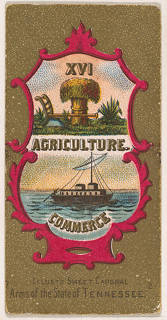 State Arms of Tennessee, from the Military Series (N224) issued by Kinney Tobacco Company to promote Sweet Caporal Cigarettes