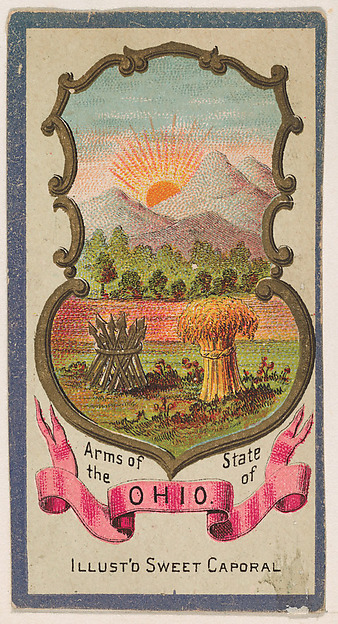 Arms of the State of Ohio, from the Military Series (N224) issued by Kinney Tobacco Company to promote Sweet Caporal Cigarettes