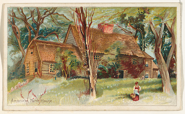 American Farm House, from the Habitations of Man series (N113) issued by W. Duke, Sons & Co. to promote Honest Long Cut Smoking and Chewing Tobacco