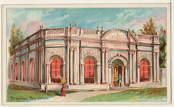 Brazilian Residence, from the Habitations of Man series (N113) issued by W. Duke, Sons & Co. to promote Honest Long Cut Smoking and Chewing Tobacco