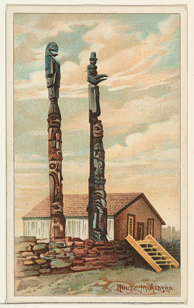 House in Alaska, from the Habitations of Man series (N113) issued by W. Duke, Sons & Co. to promote Honest Long Cut Smoking and Chewing Tobacco