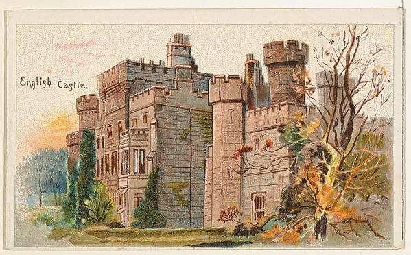 English Castle, from the Habitations of Man series (N113) issued by W. Duke, Sons & Co. to promote Honest Long Cut Smoking and Chewing Tobacco
