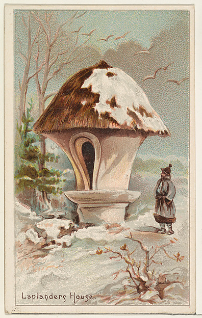 Laplanders House, from the Habitations of Man series (N113) issued by W. Duke, Sons & Co. to promote Honest Long Cut Smoking and Chewing Tobacco