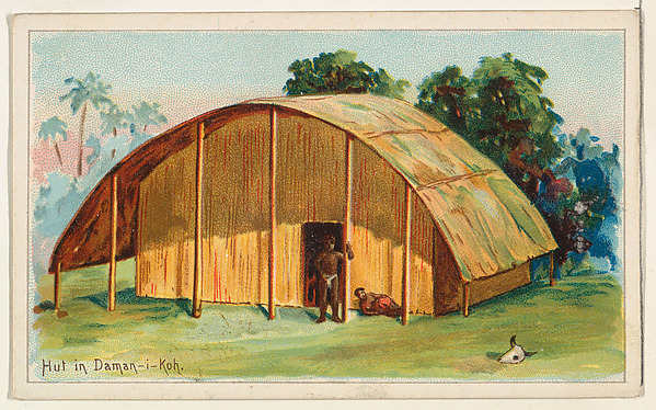 Hut in Daman-i-koh, from the Habitations of Man series (N113) issued by W. Duke, Sons & Co. to promote Honest Long Cut Smoking and Chewing Tobacco