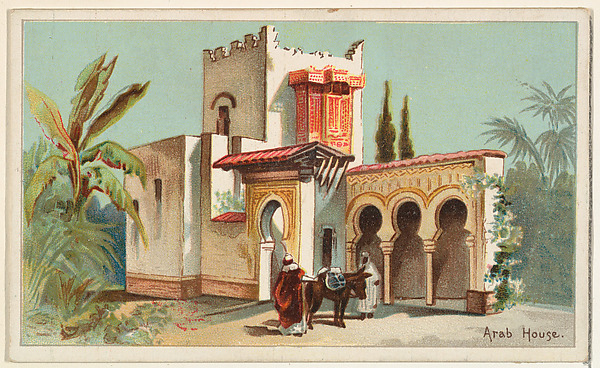 Arab House, from the Habitations of Man series (N113) issued by W. Duke, Sons & Co. to promote Honest Long Cut Smoking and Chewing Tobacco