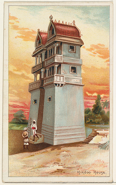 Hindoo House, from the Habitations of Man series (N113) issued by W. Duke, Sons & Co. to promote Honest Long Cut Smoking and Chewing Tobacco
