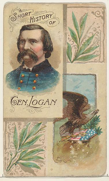 A Short History: General John Logan, from the Histories of Generals series (N114) issued by W. Duke, Sons & Co. to promote Honest Long Cut Smoking and Chewing Tobacco