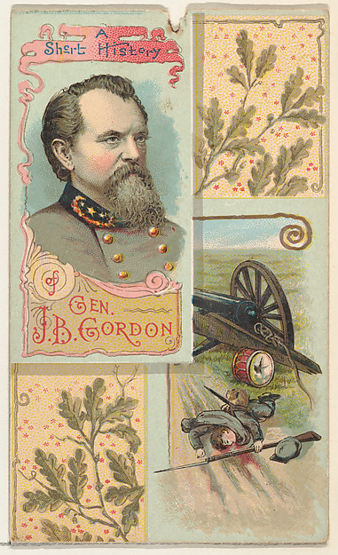 A Short History: General John Brown Gordon, from the Histories of Generals series (N114) issued by W. Duke, Sons & Co. to promote Honest Long Cut Smoking and Chewing Tobacco