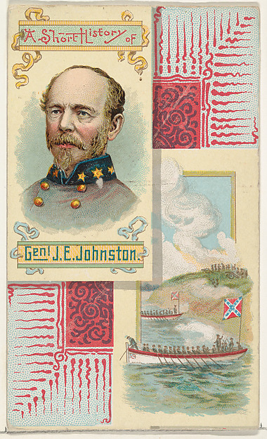 A Short History of General J. E. Johnston, from the Histories of Generals series (N114) issued by W. Duke, Sons & Co. to promote Honest Long Cut Smoking and Chewing Tobacco