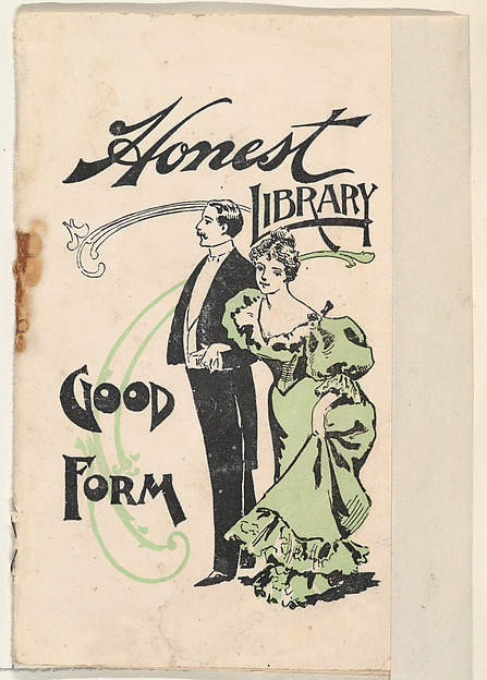 Good Form, from the Honest Library series (N115) issued by Duke Sons & Co. to promote Honest Long Cut Tobacco
