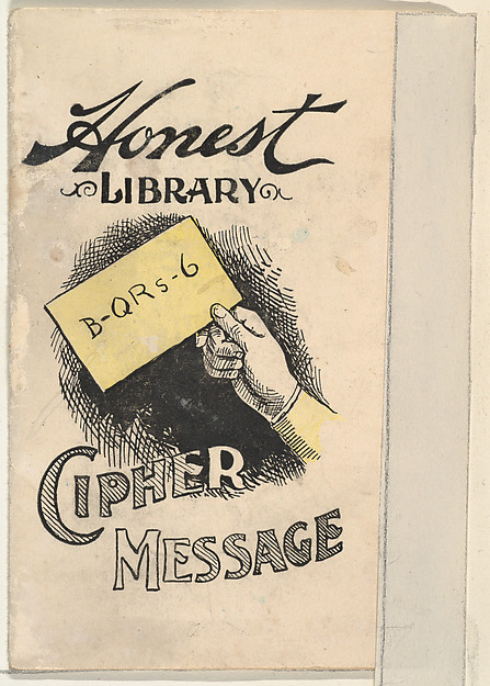 Cipher Message, from the Honest Library series (N115) issued by Duke Sons & Co. to promote Honest Long Cut Tobacco
