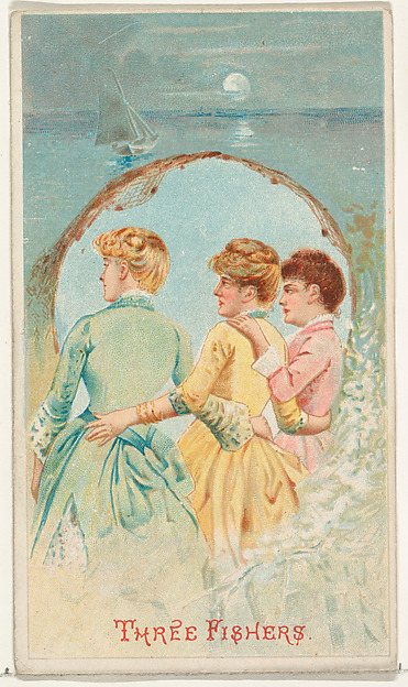 Three Fishers, from the Illustrated Songs series (N116) issued by W. Duke, Sons & Co. to promote Honest Long Cut Tobacco