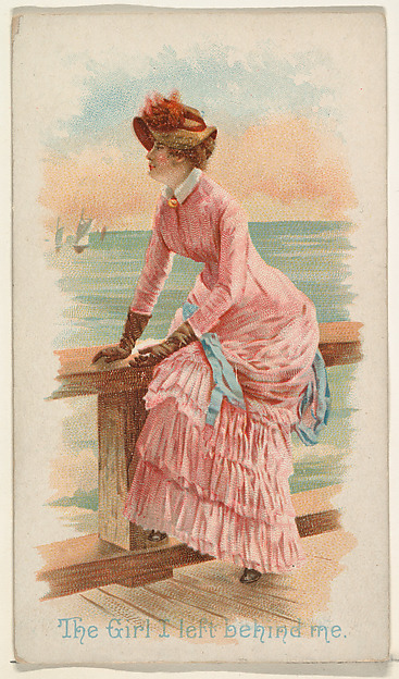 The Girl I Left Behind Me, from the Illustrated Songs series (N116) issued by W. Duke, Sons & Co. to promote Honest Long Cut Tobacco