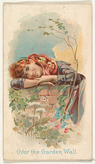 Over the Garden Wall, from the Illustrated Songs series (N116) issued by W. Duke, Sons & Co. to promote Honest Long Cut Tobacco