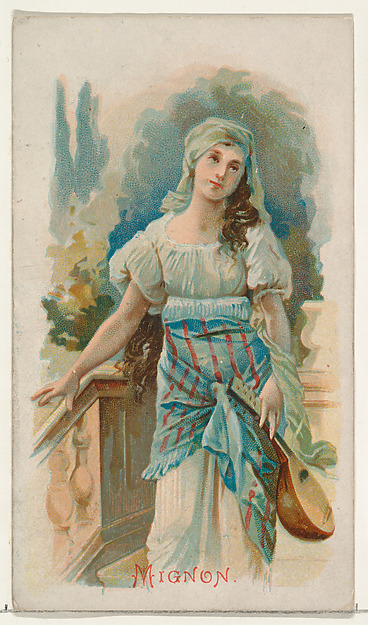 Mignon, from the Illustrated Songs series (N116) issued by W. Duke, Sons & Co. to promote Honest Long Cut Tobacco