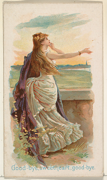 Good Bye, Sweetheart, Good Bye, from the Illustrated Songs series (N116) issued by W. Duke, Sons & Co. to promote Honest Long Cut Tobacco