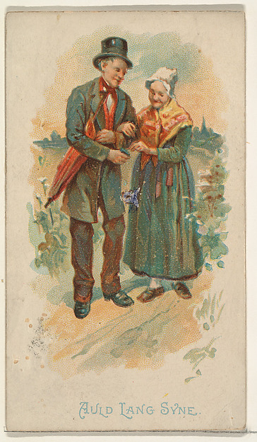 Auld Lang Syne, from the Illustrated Songs series (N116) issued by W. Duke, Sons & Co. to promote Honest Long Cut Tobacco