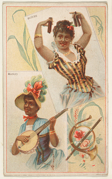 Bones and Banjo, from the Musical Instruments series (N121) issued by Duke Sons & Co. to promote Honest Long Cut Tobacco