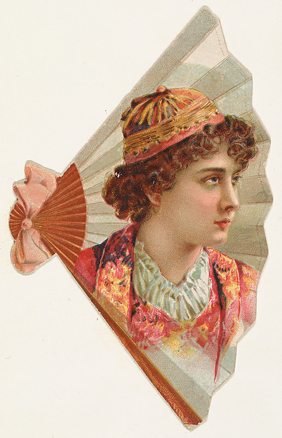 Open fan, from the Novelties series (N122) issued by Gail & Ax Tobacco to promote Navy Long Cut
