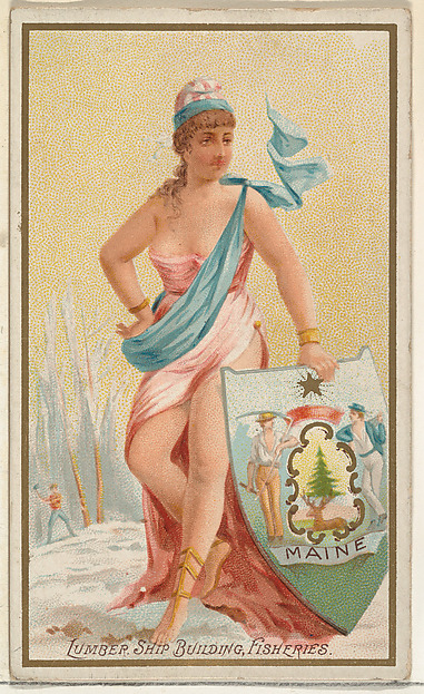 Maine, from the Industries of States series (N117) issued by Duke Sons & Co. to promote Honest Long Cut Tobacco