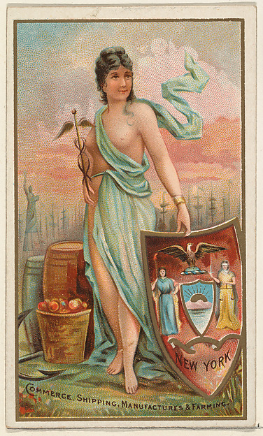New York, from the Industries of States series (N117) issued by Duke Sons & Co. to promote Honest Long Cut Tobacco
