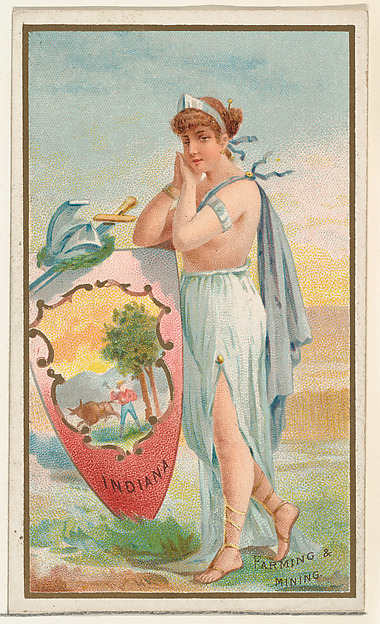 Indiana, from the Industries of States series (N117) issued by Duke Sons & Co. to promote Honest Long Cut Tobacco