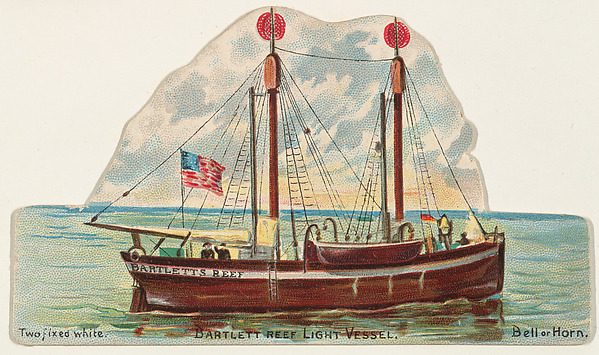 Bartlett Reef Light Vessel, from the Lighthouses series (N119) issued by Duke Sons & Co. to promote Honest Long Cut Tobacco