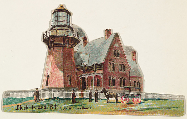 Block Island, Rhode Island, from the Lighthouses series (N119) issued by Duke Sons & Co. to promote Honest Long Cut Tobacco