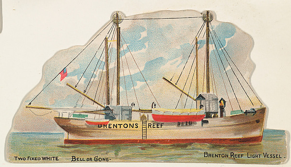 Brenton Reef Light Vessel, from the Lighthouses series (N119) issued by Duke Sons & Co. to promote Honest Long Cut Tobacco