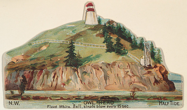 Owl Head, from the Lighthouses series (N119) issued by Duke Sons & Co. to promote Honest Long Cut Tobacco