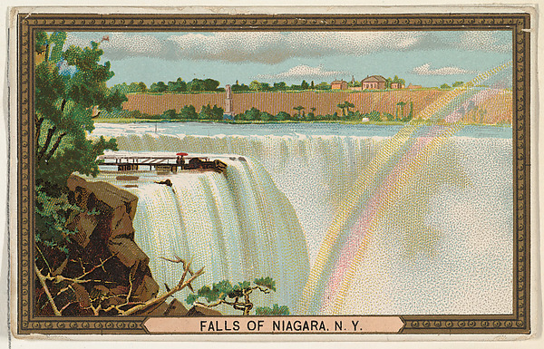 Falls of Niagara, New York, from the Rulers, Flags, and Coats of Arms series (N126-1) issued by W. Duke, Sons & Co.