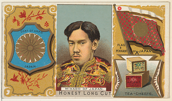 Mikado of Japan, from the Rulers, Flags, and Coats of Arms series (N126-1) issued by W. Duke, Sons & Co.
