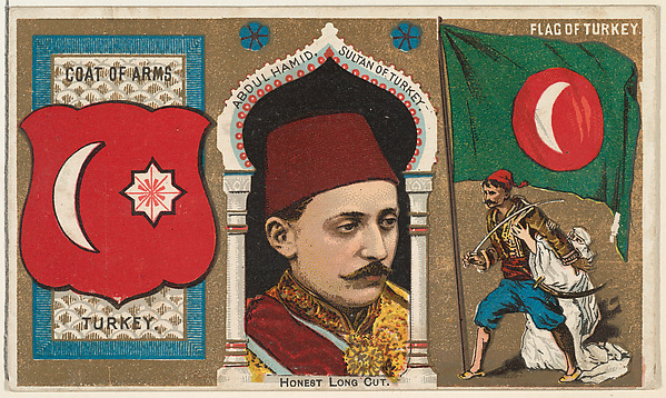 Abdul Hamid, Sultan of Turkey, from the Rulers, Flags, and Coats of Arms series (N126-1) issued by W. Duke, Sons & Co.