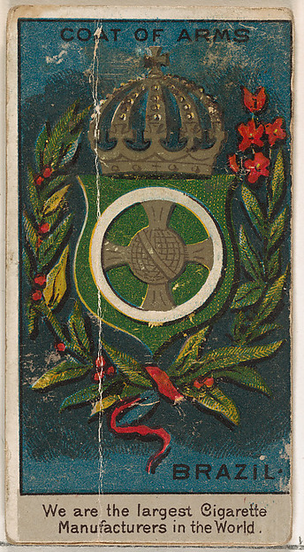 Pedro II, Emperor of Brazil, from the Rulers, Flags, and Coats of Arms series (N126-2) issued by W. Duke, Sons & Co.