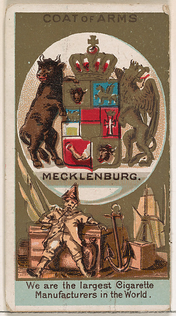 Prince Bismarck of Mecklenburg, from the Rulers, Flags, and Coats of Arms series (N126-2) issued by W. Duke, Sons & Co.