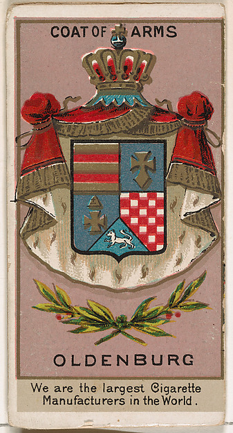 Count von Moltke of Oldenburg, from the Rulers, Flags, and Coats of Arms series (N126-2) issued by W. Duke, Sons & Co.