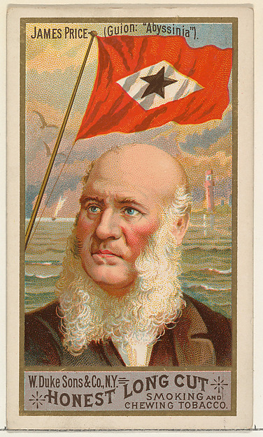 James Price, from the Sea Captains series (N127) issued by Duke Sons & Co. to promote Honest Long Cut Tobacco